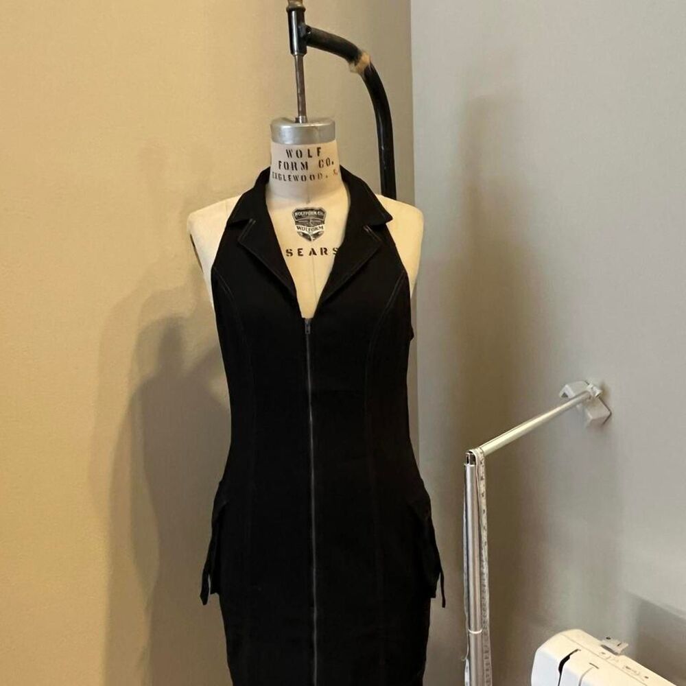 Sculpted Bodycon Front Zip Dress | Y2K
